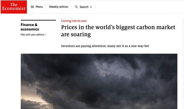 The Economist sobre el preu del carboni