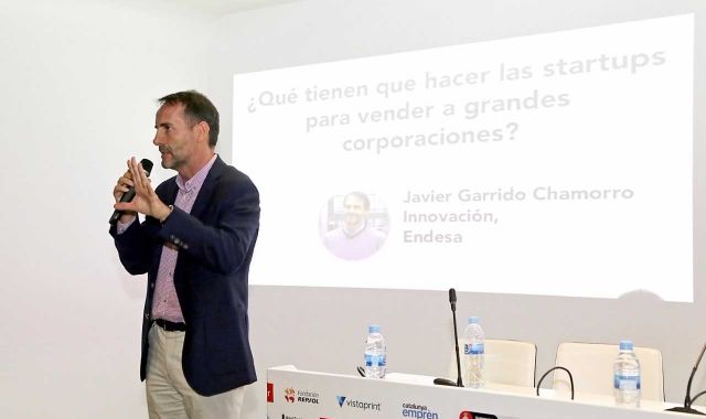 Javier Chamoro en la seva intervenció a la StartupWeek Barcelona | Cedida