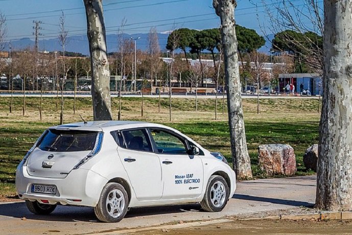 Un dels vehicles elèctrics a Santa Perpètua de Mogoda