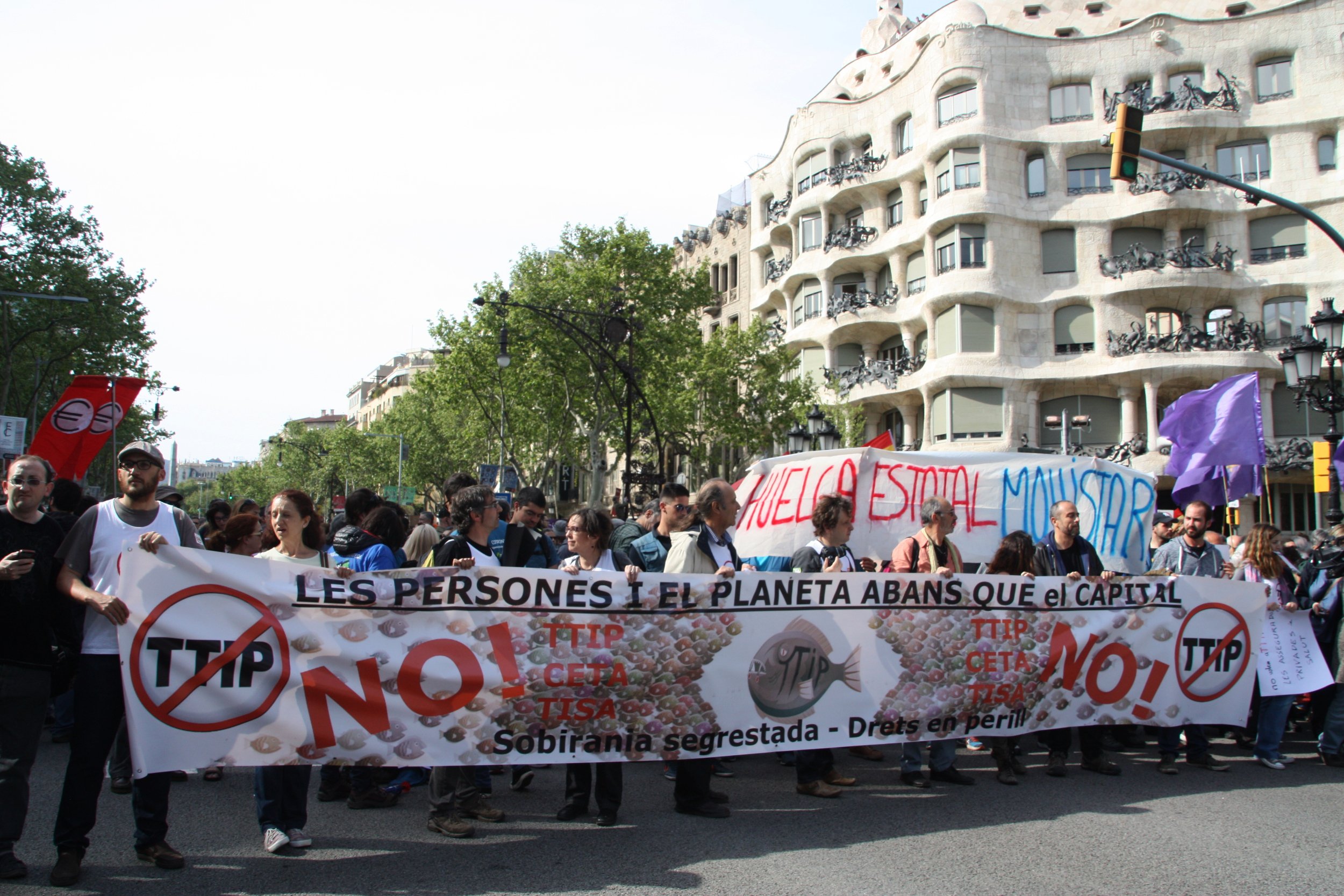 Barcelona es una de las ciudades que más movilizaciones ha vivido en contra del TTIP