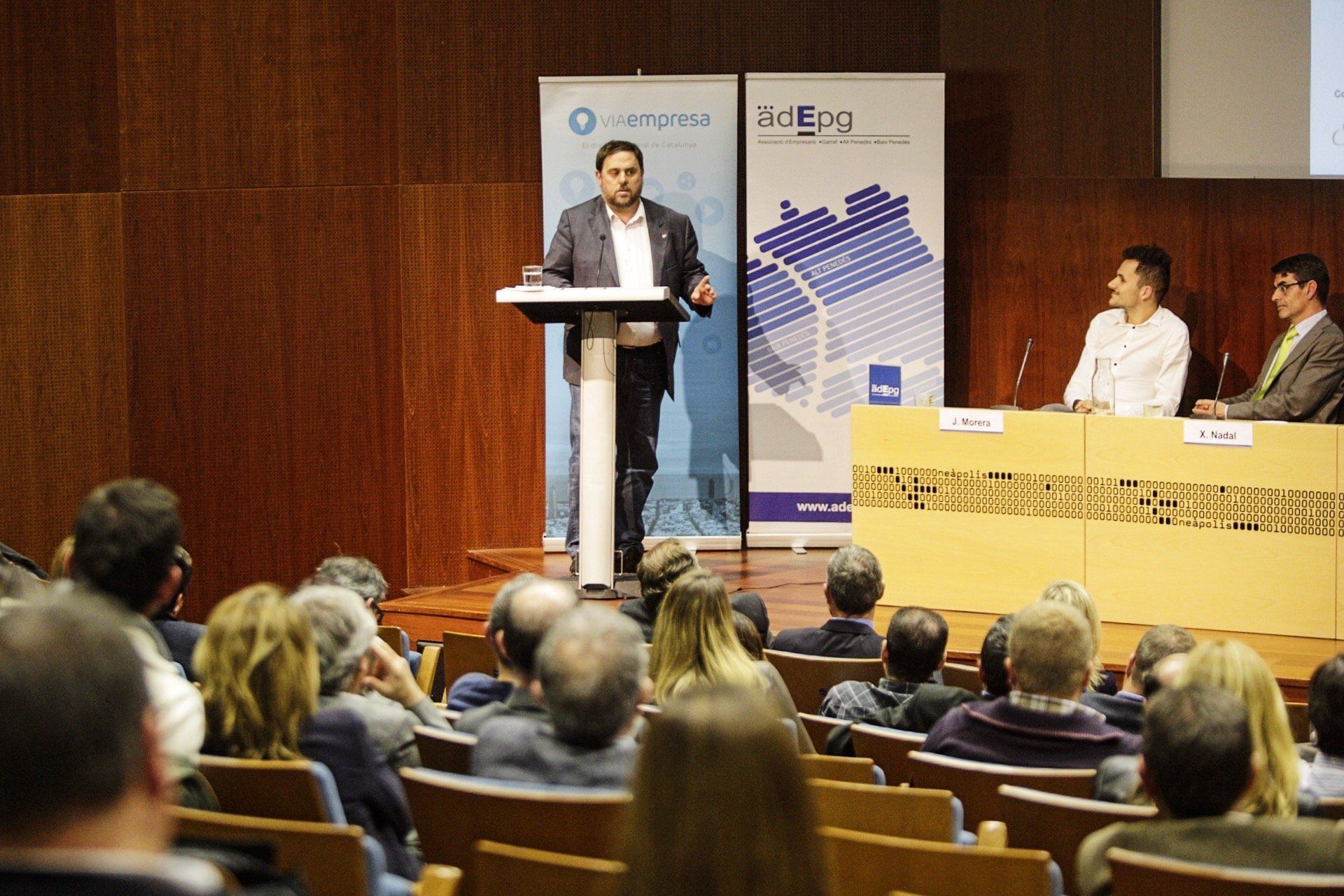 Junqueras a l'aniversari VIA Empresa Junqueras a l'aniversari VIA Empresa