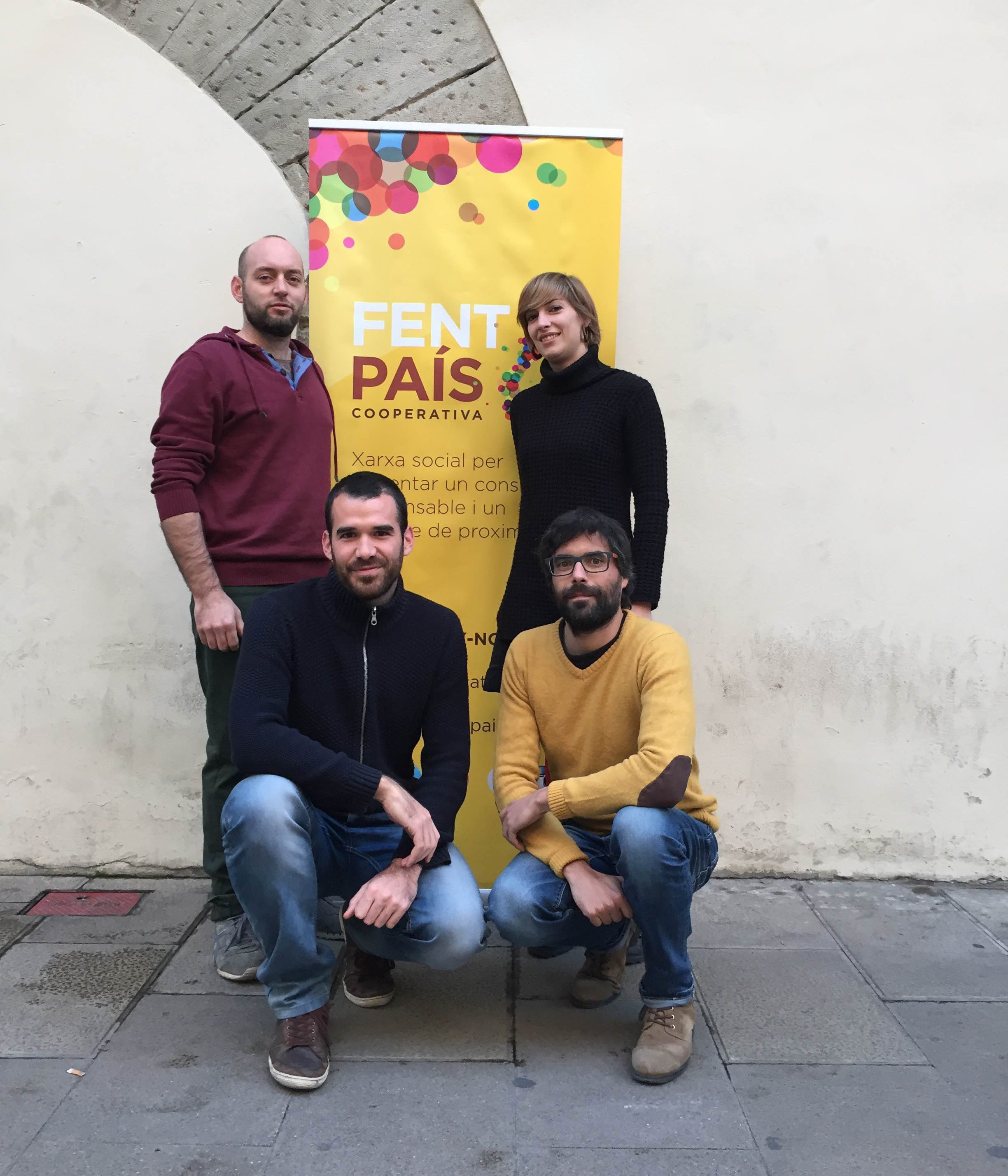 Los cuatro socios fundadores de la cooperativa