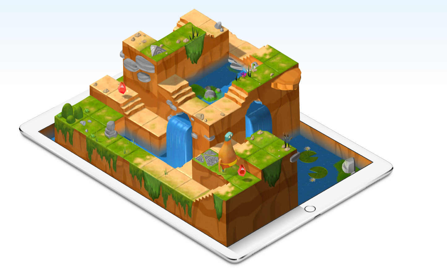 Swift Playgrounds está pensado como un juego tridimensional Swift Playgrounds está pensado como un juego tridimensional