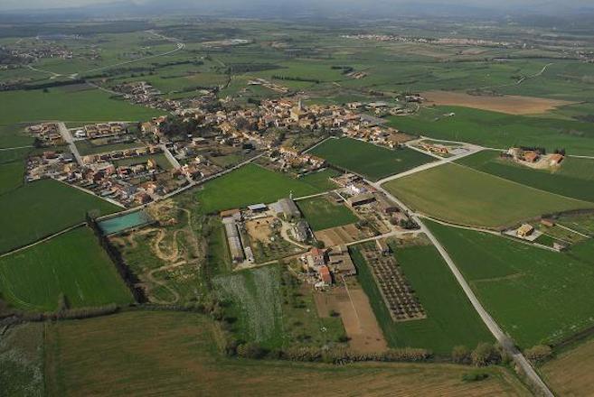 Imagen aérea de Borrassà, en Girona