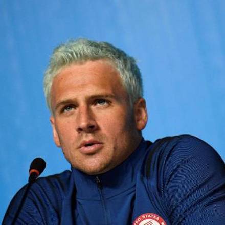The swimmer Ryan Lochte during a news conference at the 2016 Olympic Games The swimmer Ryan Lochte during a news conference at the 2016 Olympic Games