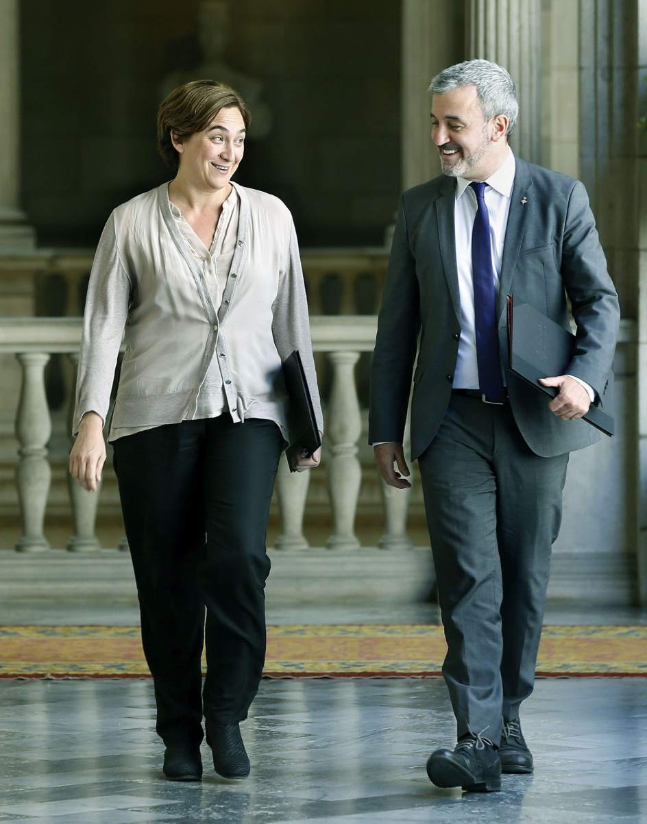 L'alcaldessa Ada Colau i el tinent d'alcalde Jaume Collboni