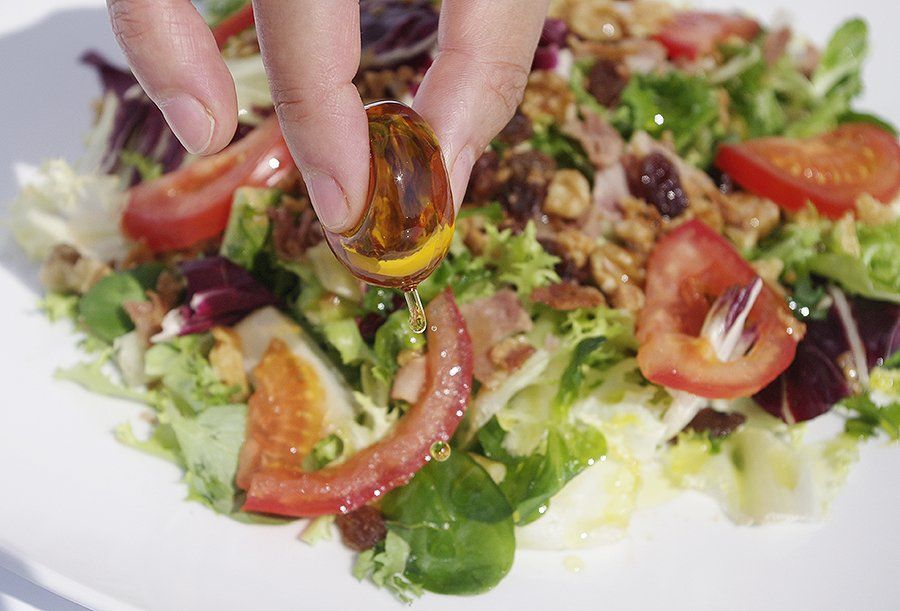 The Corium single dose contains oil straight from the olive