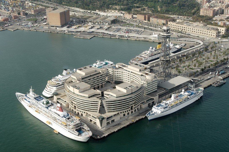 Vista aèria del port de Barcelona