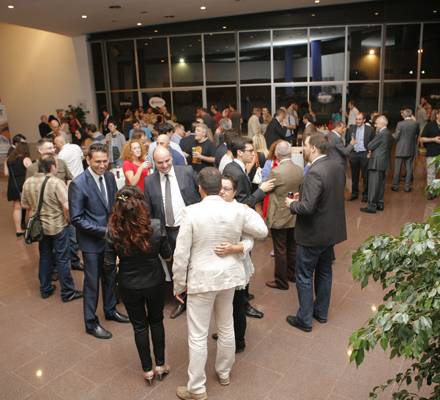 Representantes del mundo empresarial a Barberà.