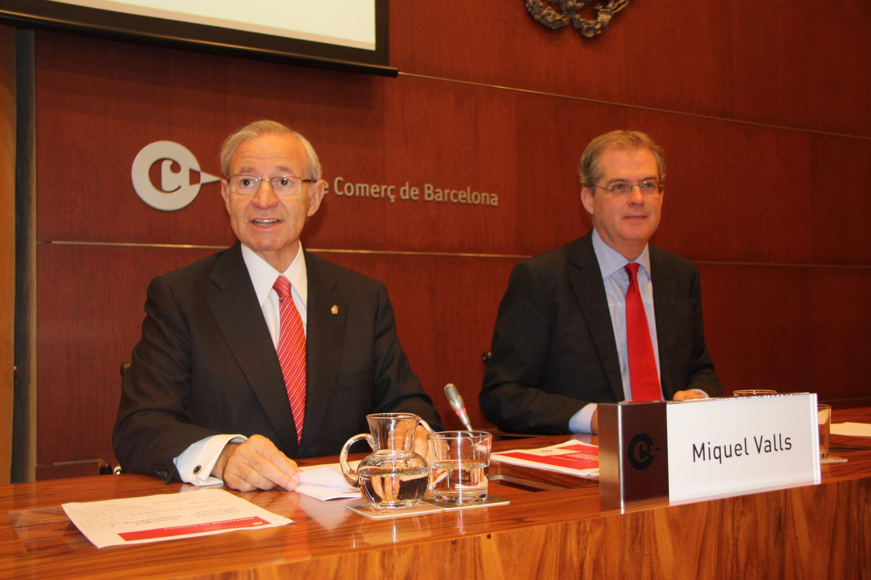 El president, Miquel Valls, i el cap d'estudis, Ramon Rovira, de la Cambra