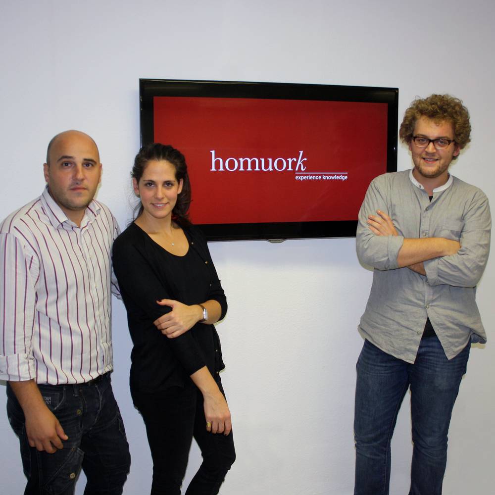 El equipo de Homuork en Barcelona El equipo de Homuork en Barcelona