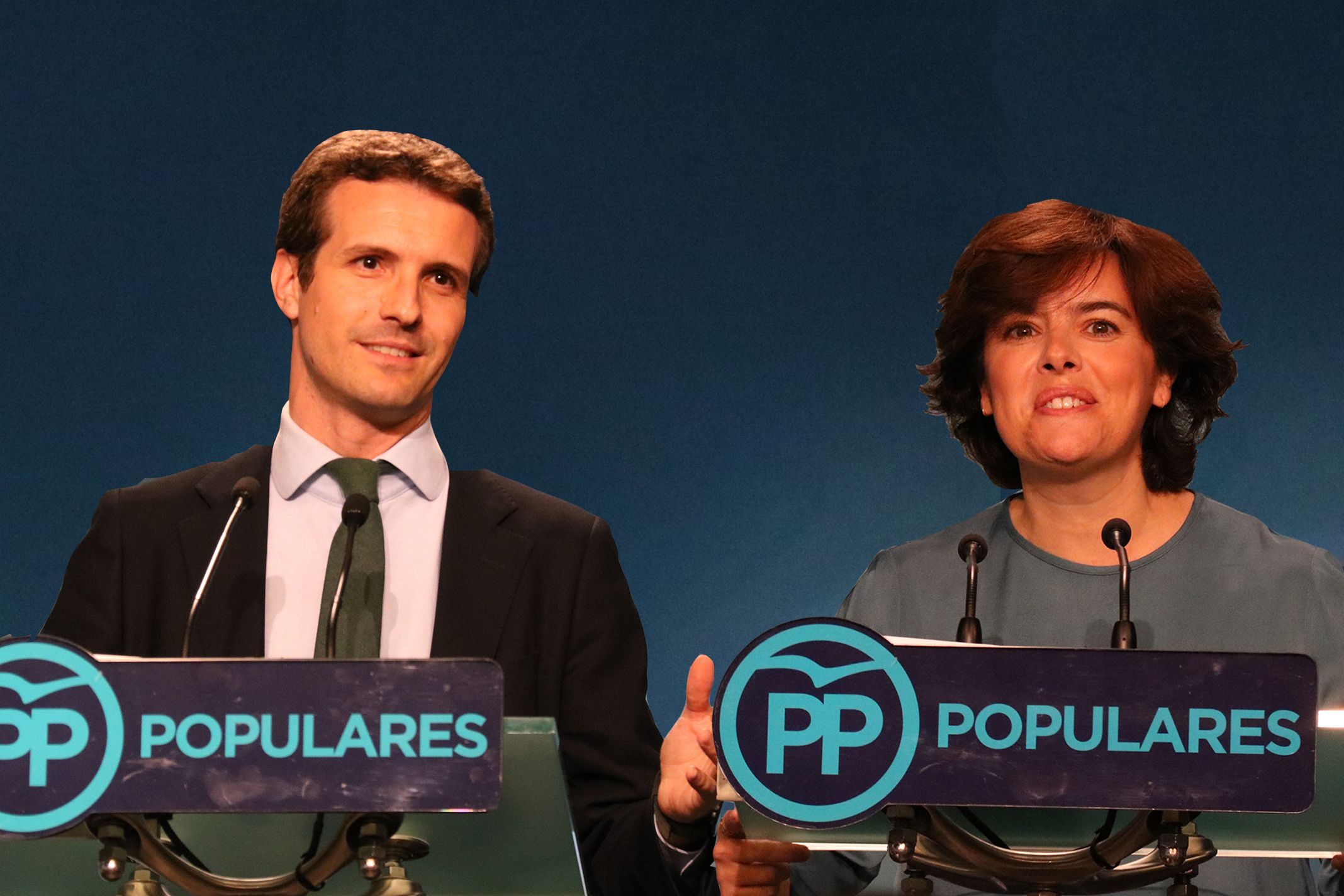 Pablo Casado y Soraya Saénz de Santamaría optan a liderar el PP Pablo Casado y Soraya Saénz de Santamaría optan a liderar el PP