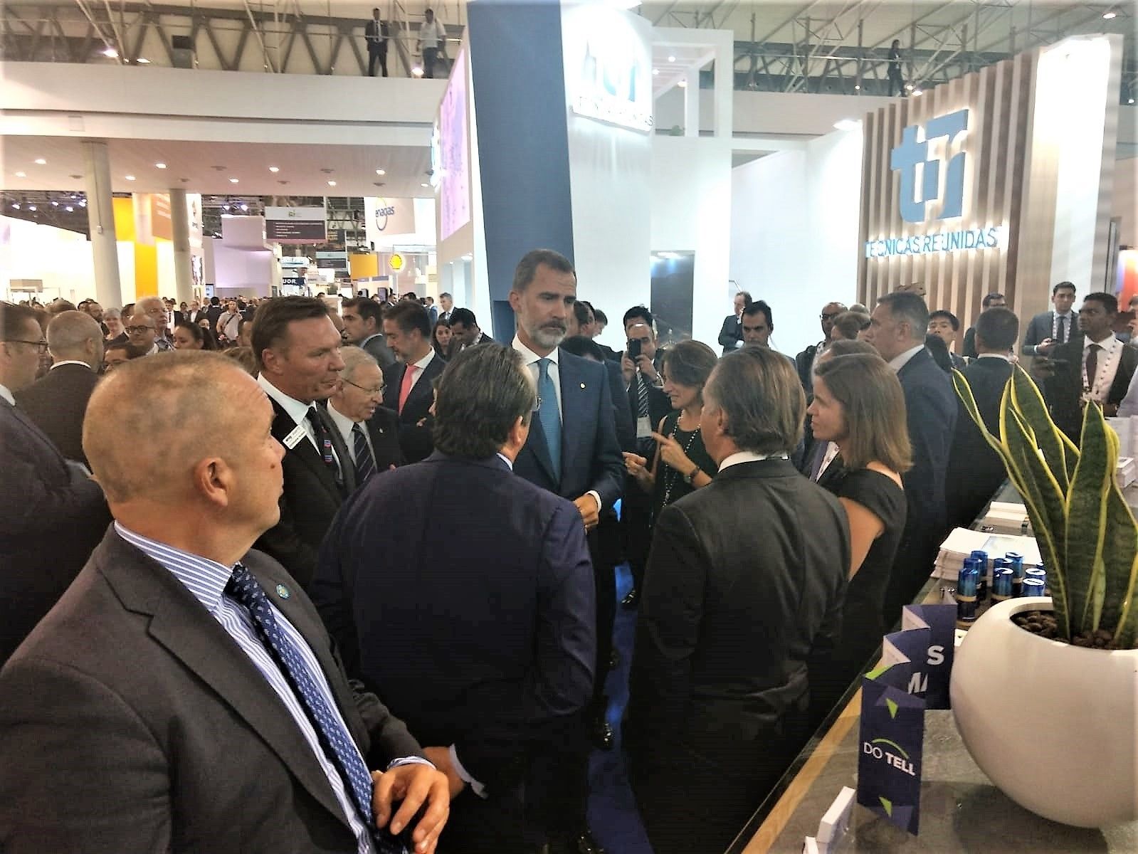 Felip VI durant l'obertura de la fira Gastech Felip VI durant l'obertura de la fira Gastech