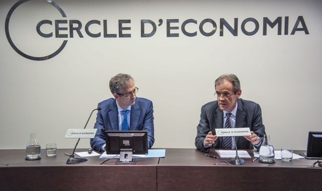 CE Lehman Brothers  Pablo Hernández de Cos y Jordi Gual Photocall cicle 02 2 3