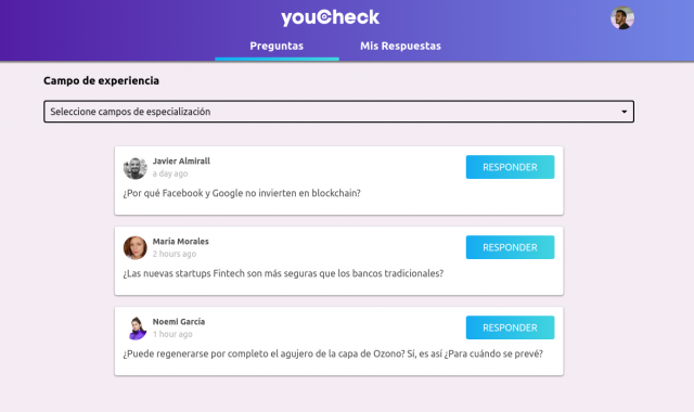 Preguntes a la plataforma YouChek