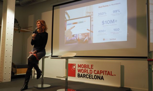 Laura Urquizu, CEO de Red Points, al dinar organitzat per Barcelona Tech City