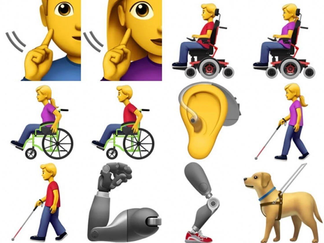 Els emoji del 2019 inclouen persones sordes, cegues i amb cadira de rodes Els emoji del 2019 inclouen persones sordes, cegues i amb cadira de rodes