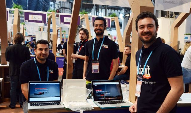 Alguns membres de l'equip de Frizbit durant el 4YFN