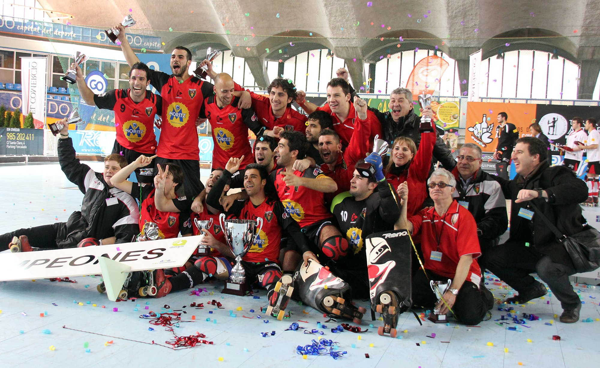 El Moritz Vendrell celebró dos títulos la temporada pasada El Moritz Vendrell celebró dos títulos la temporada pasada