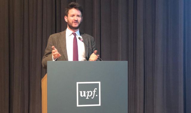 Stian Westlake en un acte a la UPF | Cedida