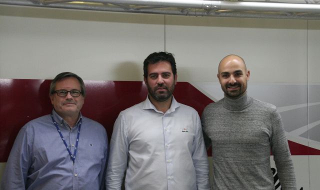 Francesc Arenas (director disseny), Sergio Martínez (director general) i Lluc Martí (director tècnic) d'Hispano Suiza. | Clara Anta