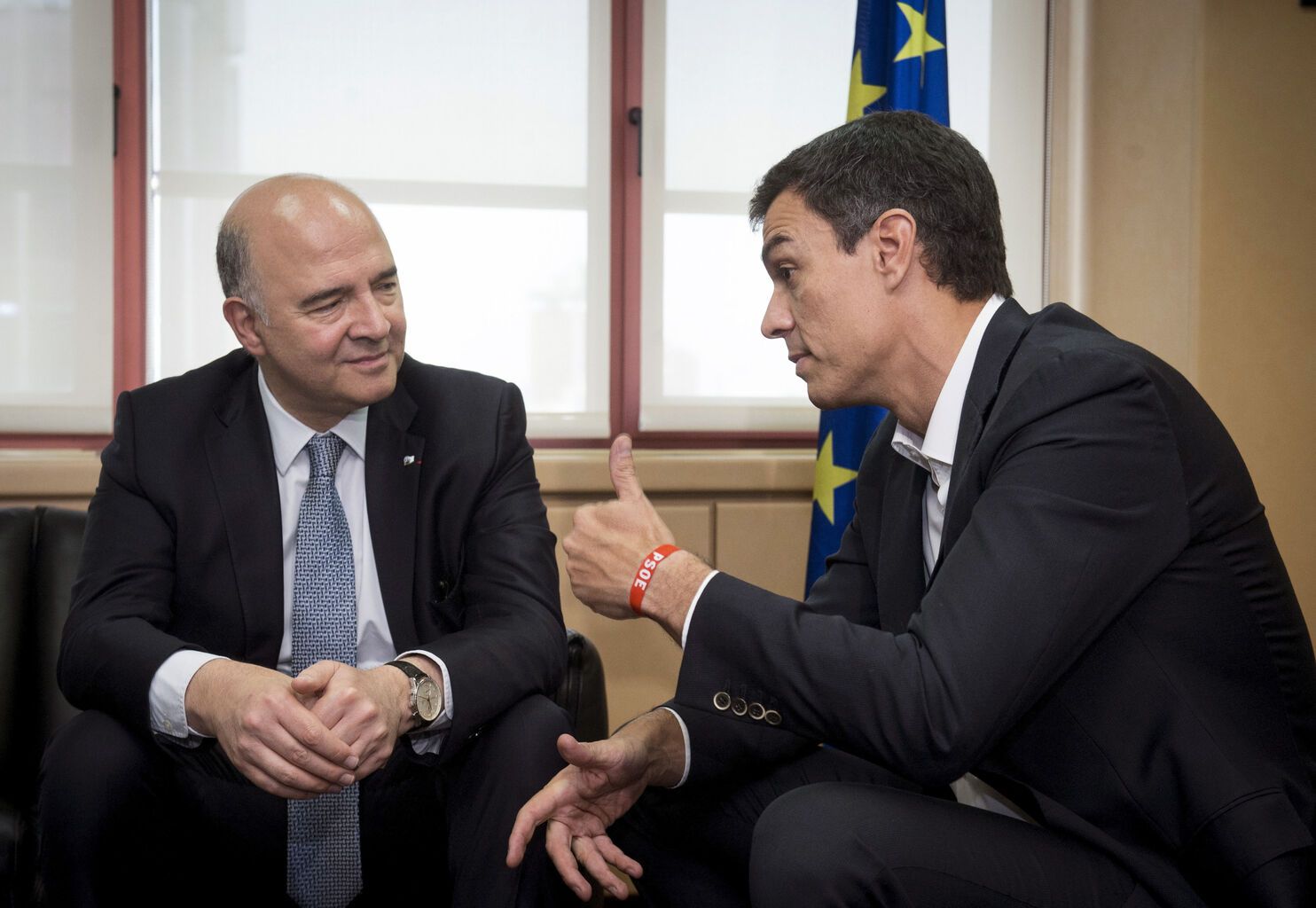 Pierre Moscovici Pedro Sánchez