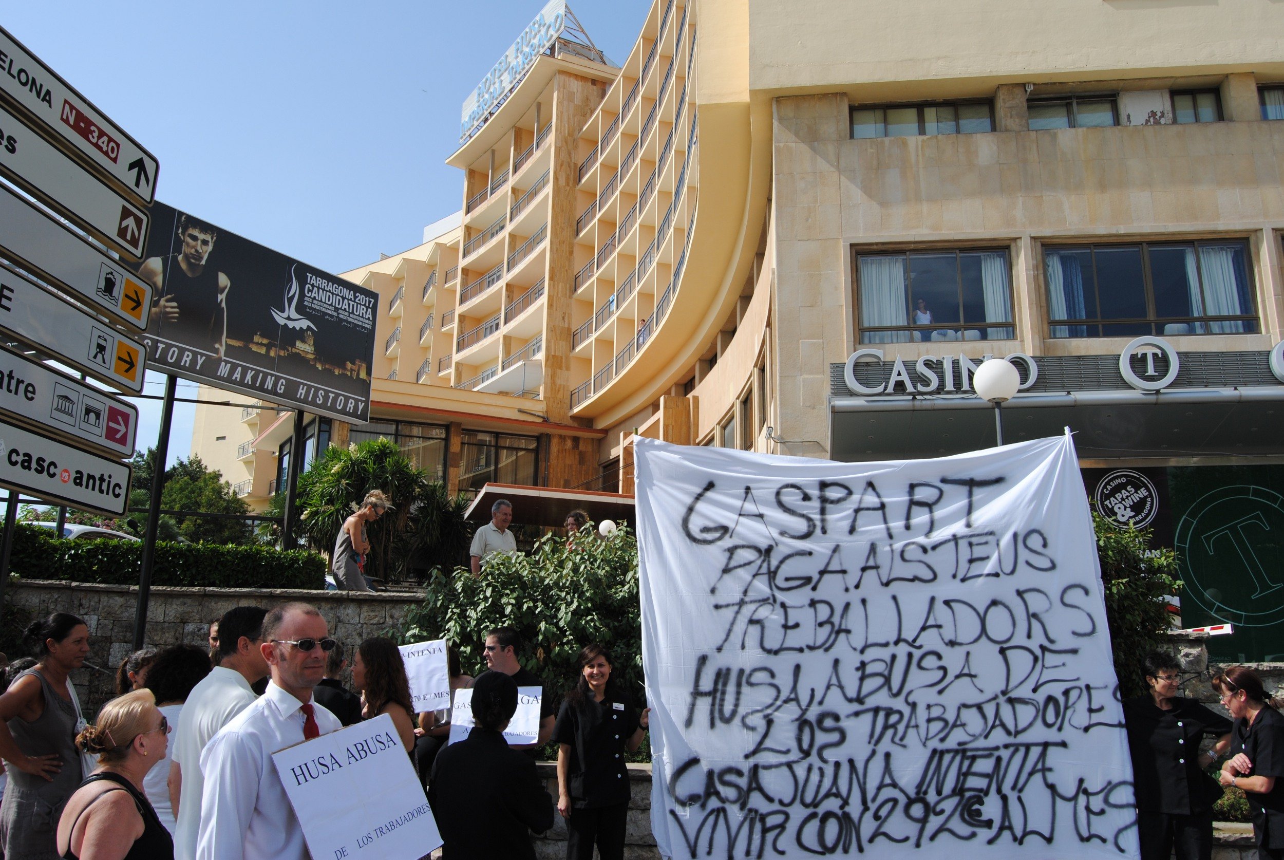 Protesta de treballadors d'Husa hotels