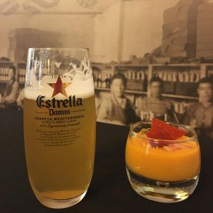 El salmorejo amb gambes vermelles d'Artur Martínez