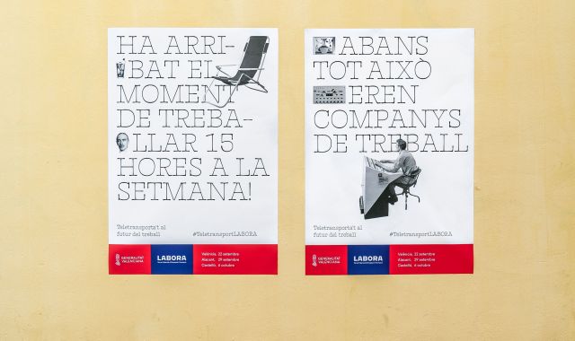 Un dels cartells de la campanya de Labora 