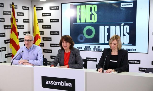 La presidenta de l'ANC, Elisenda Paluzie, durant la presentació de la nova patronal independentista, Anem per feina | Cedida