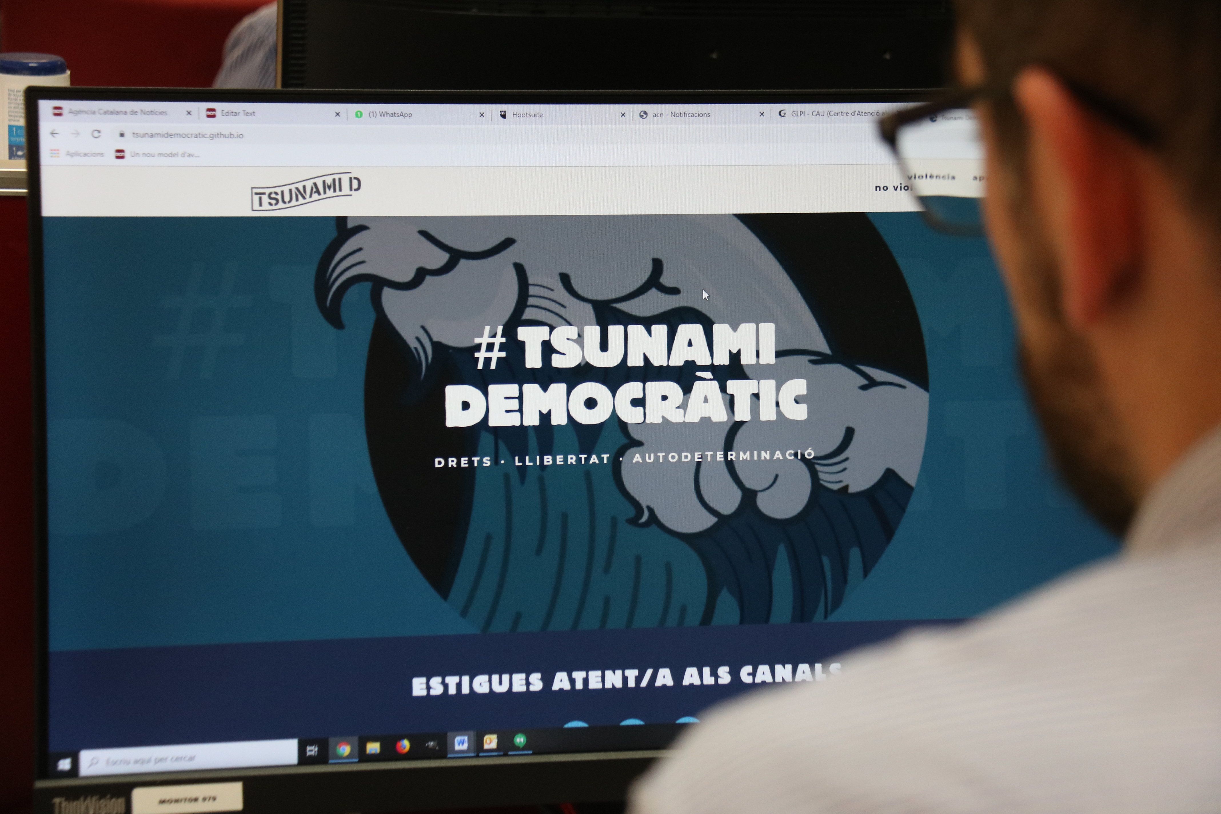 Imatge de la web Tsunami Democràtic | Lluís Sibils (ACN)