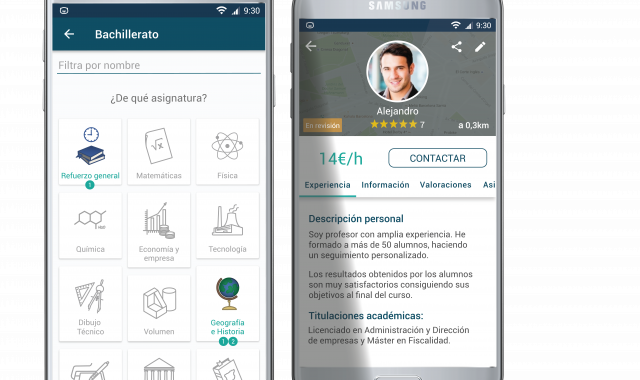 La plataforma de contacte entre professors i alumnes de TeachApp