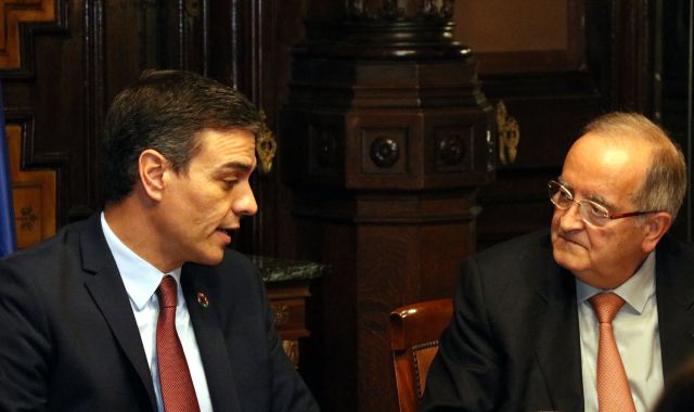 El president el govern espanyol, Pedro Sánchez, i el president de Pimec, Josep González | ACN