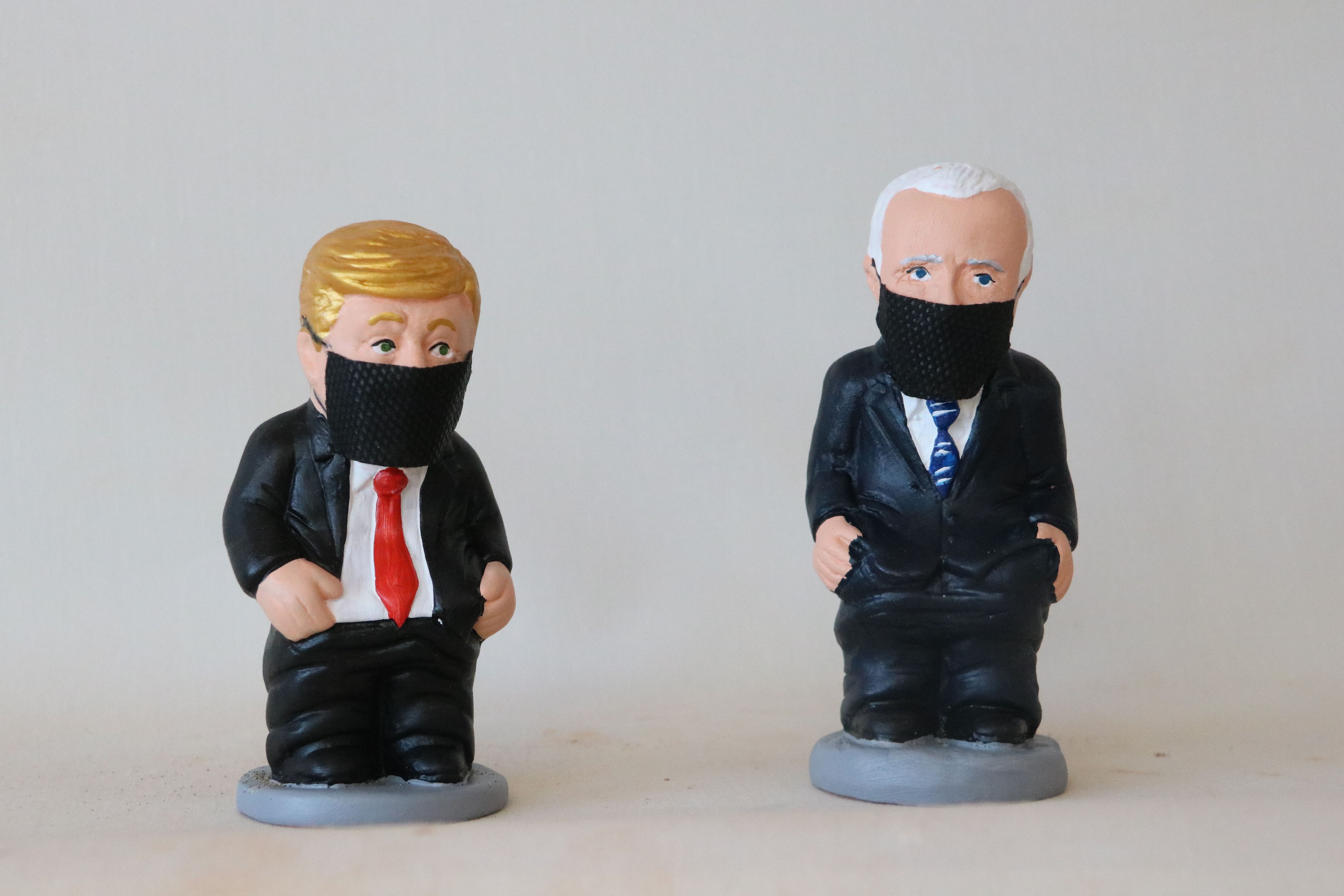 Los caganers de Donald Trump y Joe Biden | Yema Tubert (ACN) Los caganers de Donald Trump y Joe Biden | Yema Tubert (ACN)