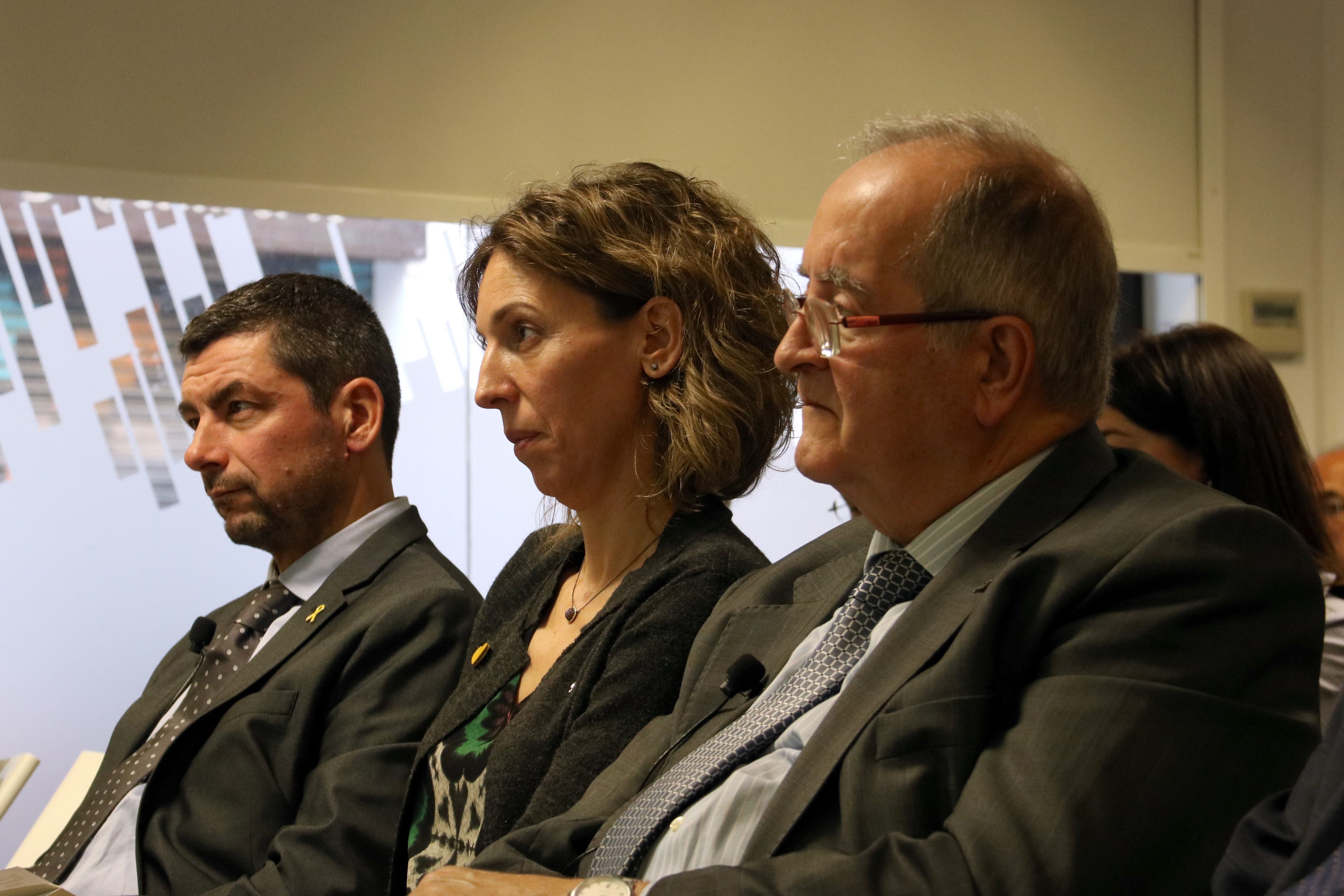 Canadell, Chacón i González durant un acte el 2019 | ACN