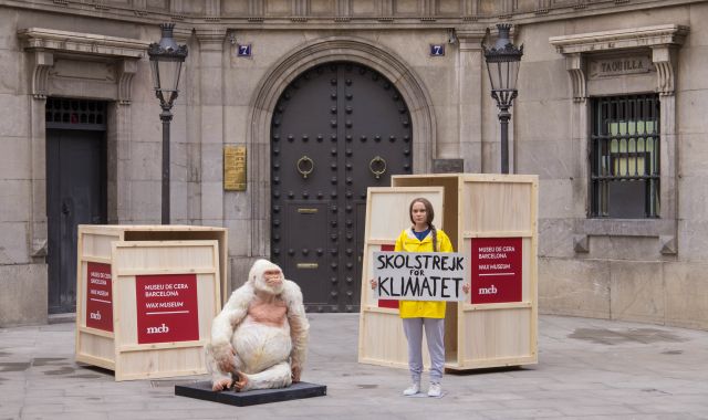 Les figures de cera de Floquet de Neu i Greta Thunberg | Cedida