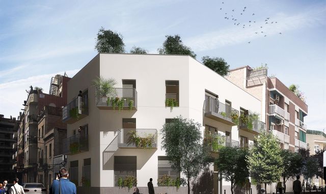 Imatge virtual de l'edifici que comptarà amb vuit vivindes sostenibles | Europa Press