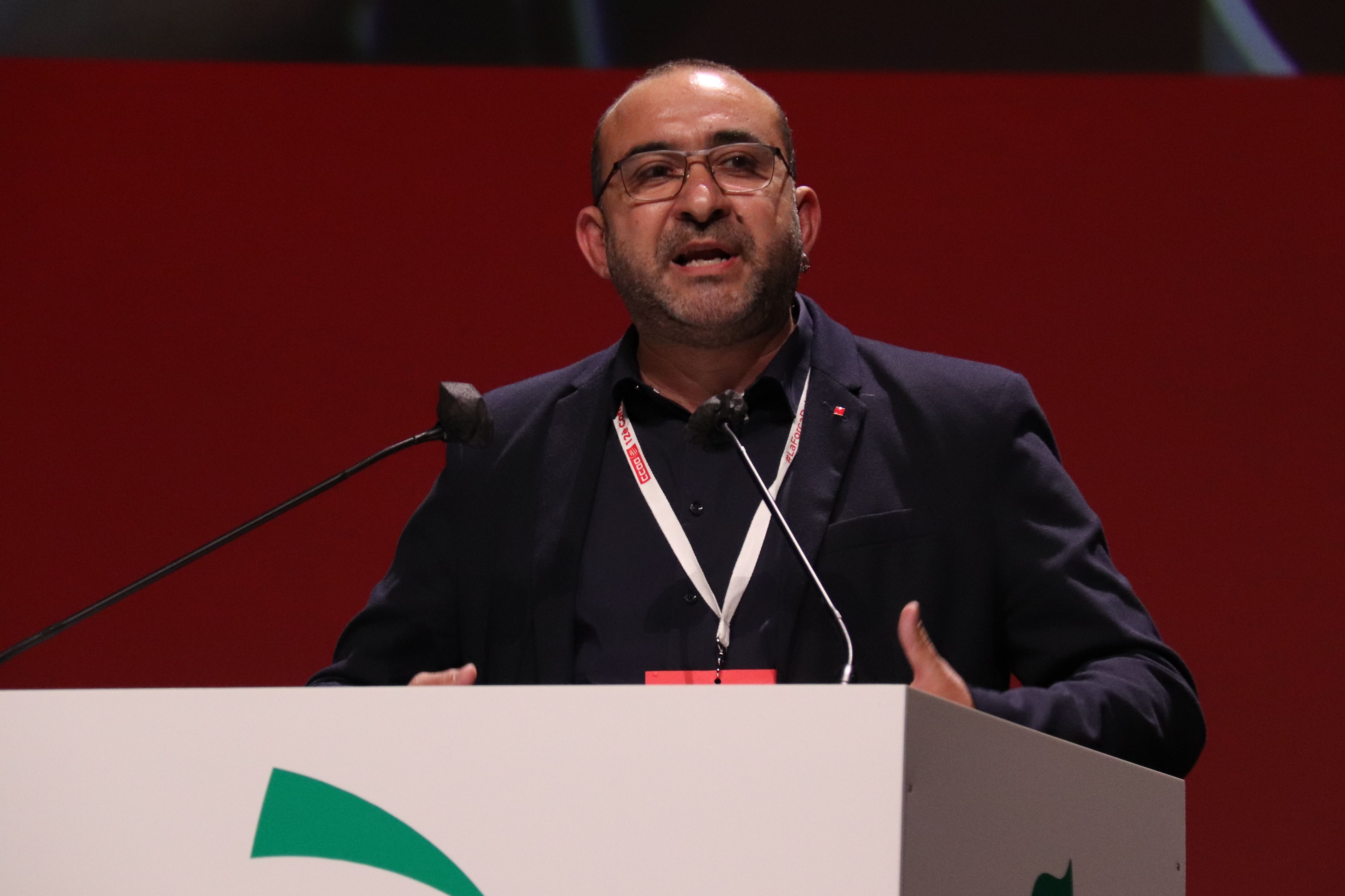 El Secretari General de la Comissió Obrera Nacional de Catalunya, Javier Pacheco, durant  el 12è congrés del sindicat | ACN