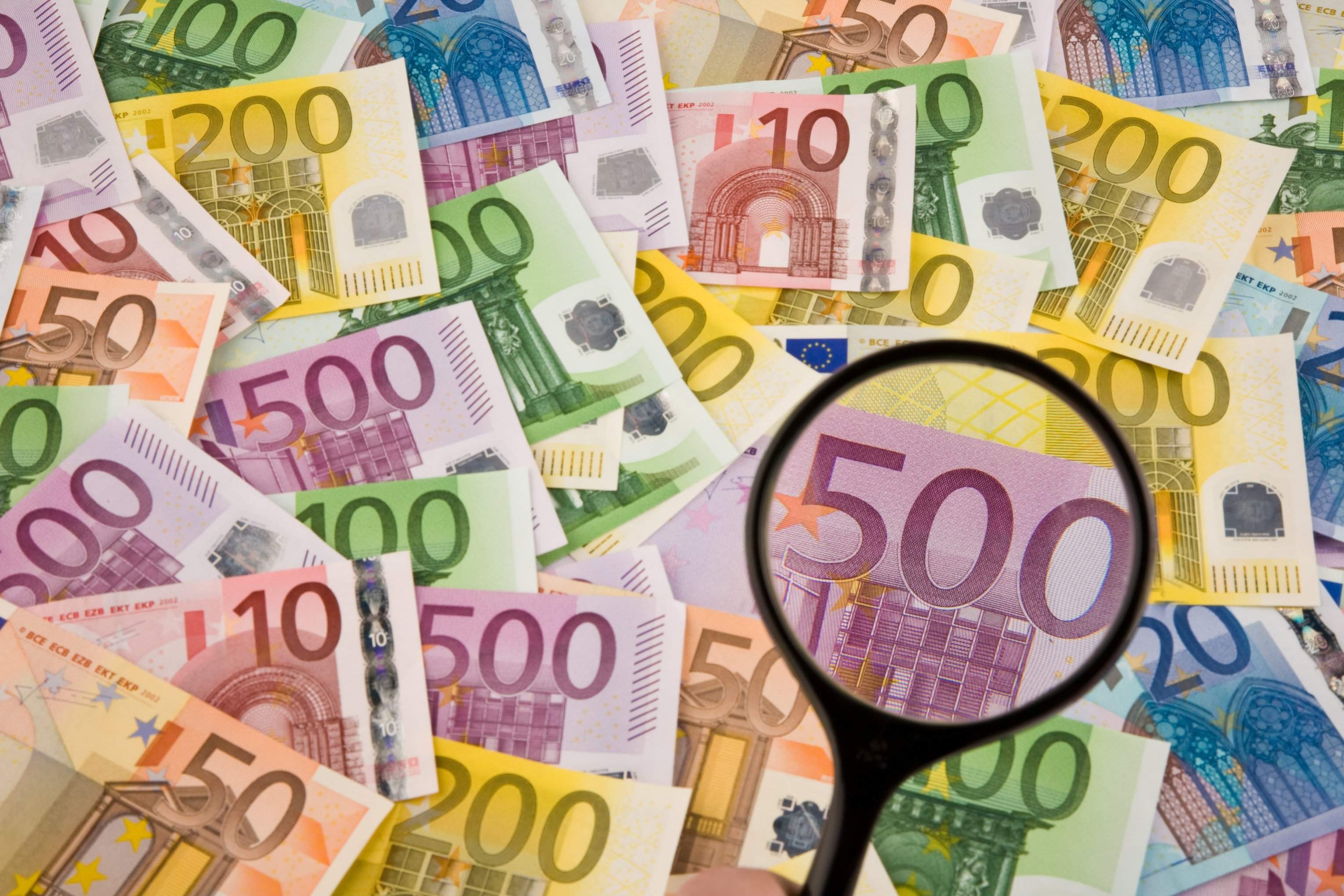 Es busquen menys bitllets de 500 euros