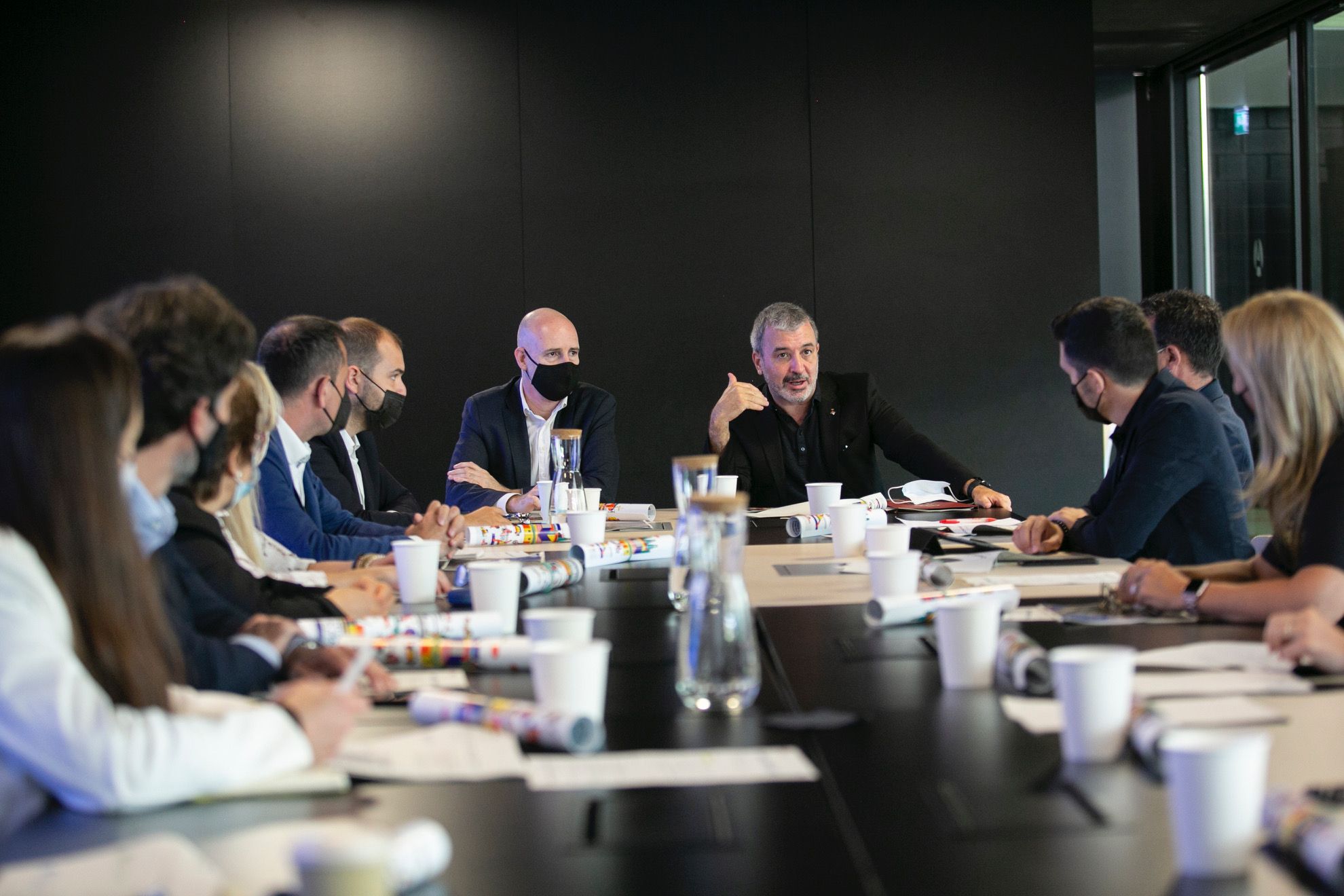 El primer tinent d'Alcaldia de Barcelona i president de Barcelona Activa, Jaume Collboni, durant la presentació del Pla Barcelona Fàcil
