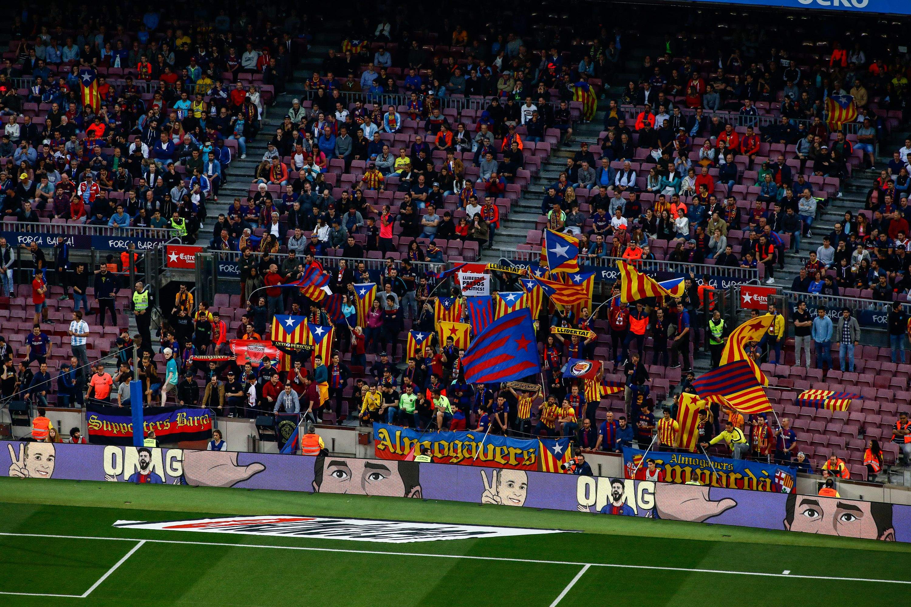 La grada de animación del FC Barcelona, antes del cierre | Europa Press