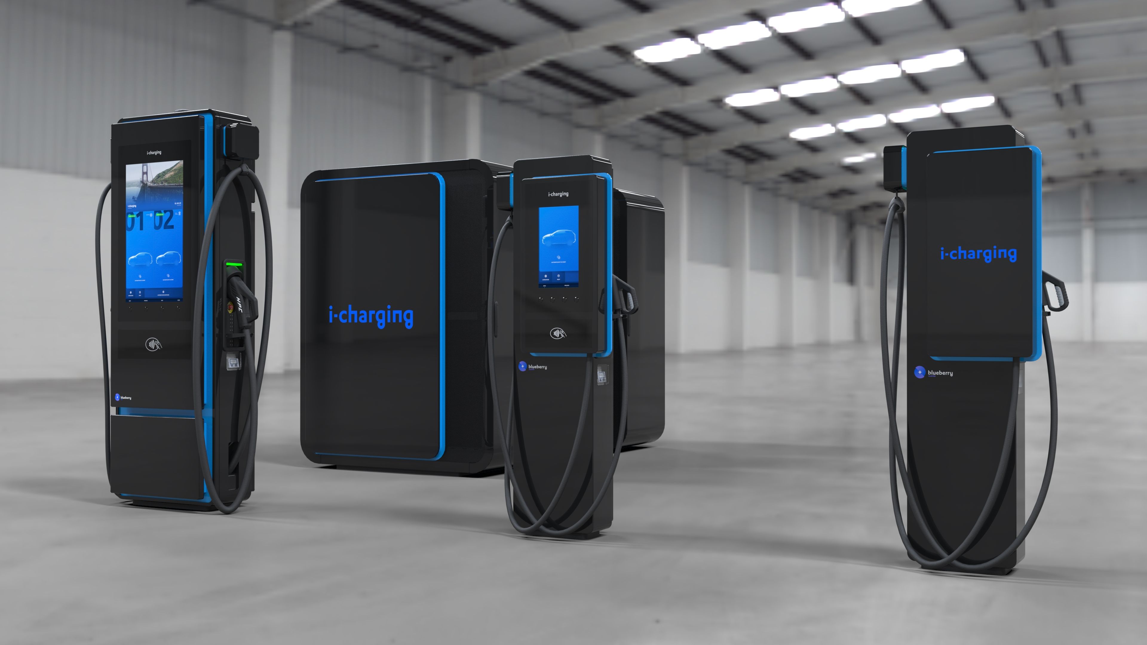 La solució de càrrega per vehicles elèctrics de DFC i i-charging, blueberry | Cedida La solució de càrrega per vehicles elèctrics de DFC i i-charging, blueberry | Cedida