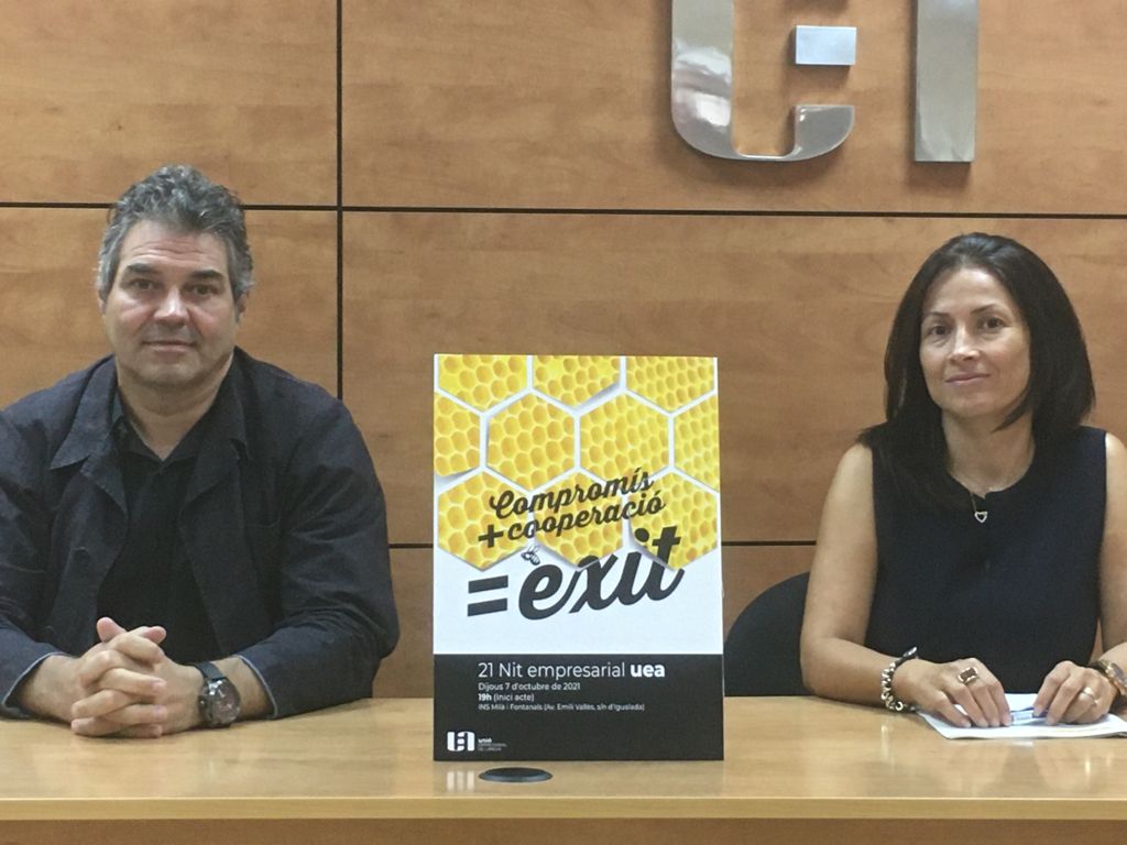 Joan Domènech, president de la Unió Empresarial de l’Anoia, i Paula Arias, gerent i secretària general de l’entitat | Cedida Joan Domènech, president de la Unió Empresarial de l’Anoia, i Paula Arias, gerent i secretària general de l’entitat | Cedida