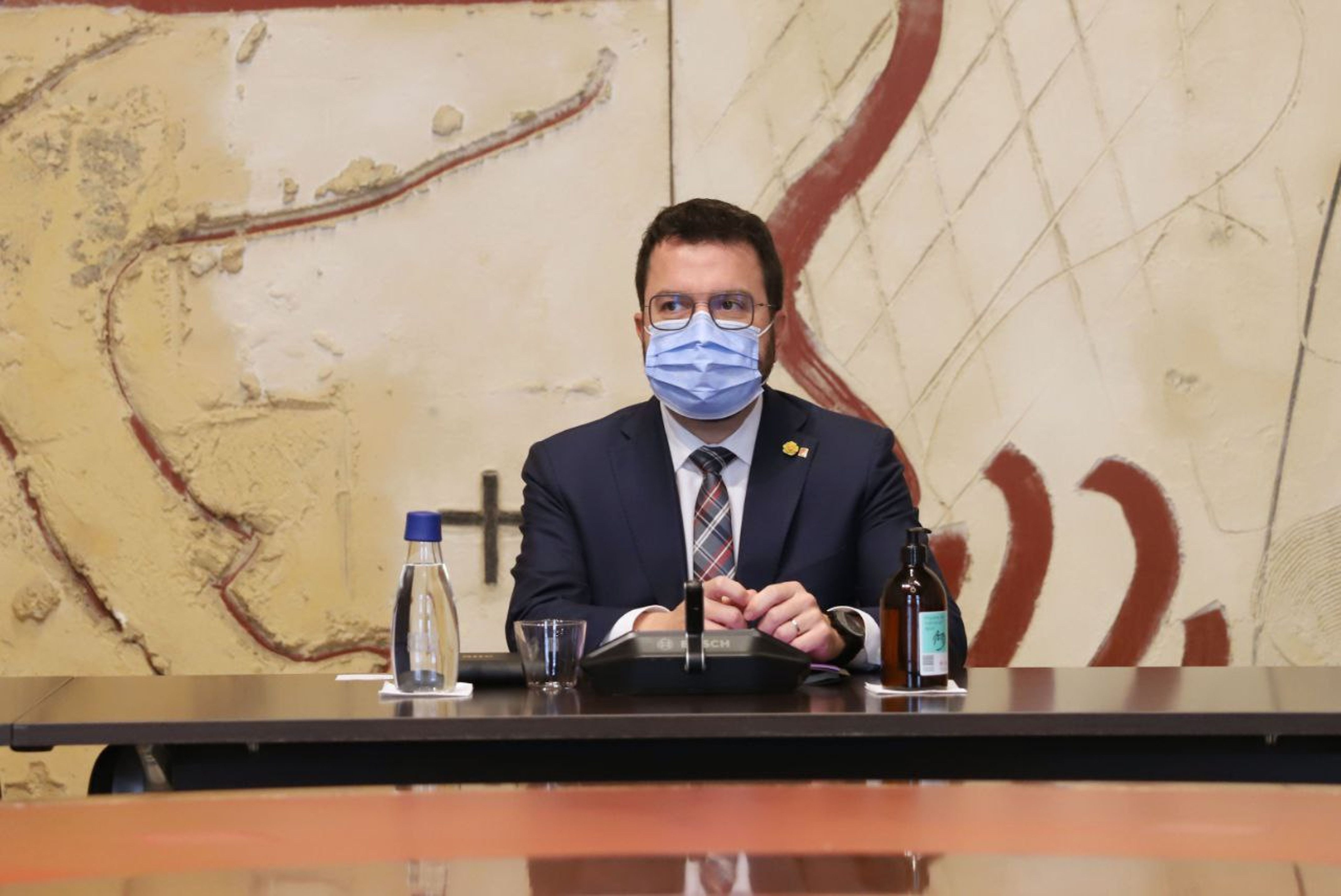El president de la Generalitat, Pere Aragonès, a la taula del Consell Executiu | ACN El president de la Generalitat, Pere Aragonès, a la taula del Consell Executiu | ACN