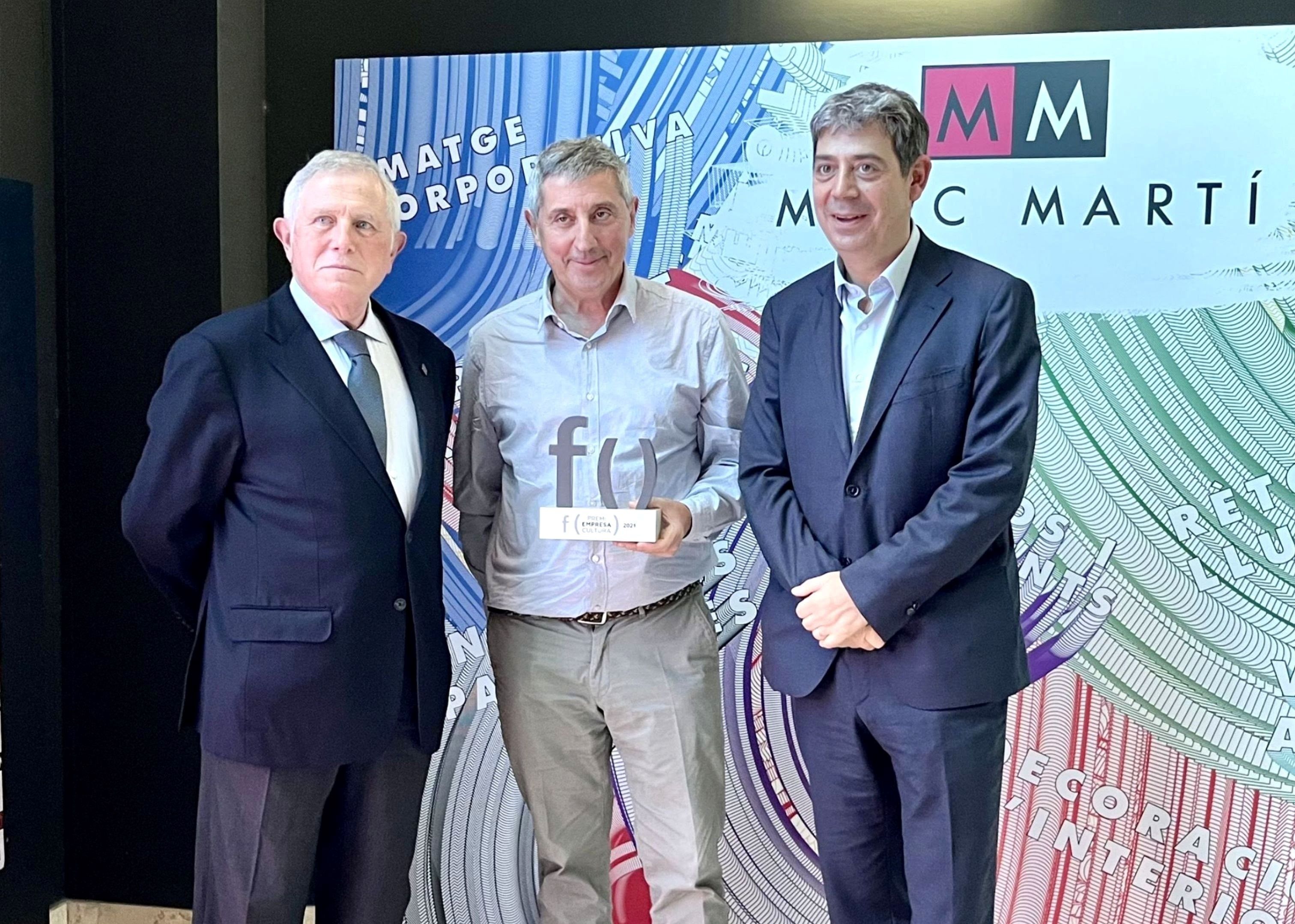 Enric Crous, presidente de honor de la Fundación; Marc Martí, CEO de Marc Martí, y Eloi Planes, presidente ejecutivo de la Fundació | Cedida Enric Crous, presidente de honor de la Fundación; Marc Martí, CEO de Marc Martí, y Eloi Planes, presidente ejecutivo de la Fundació | Cedida