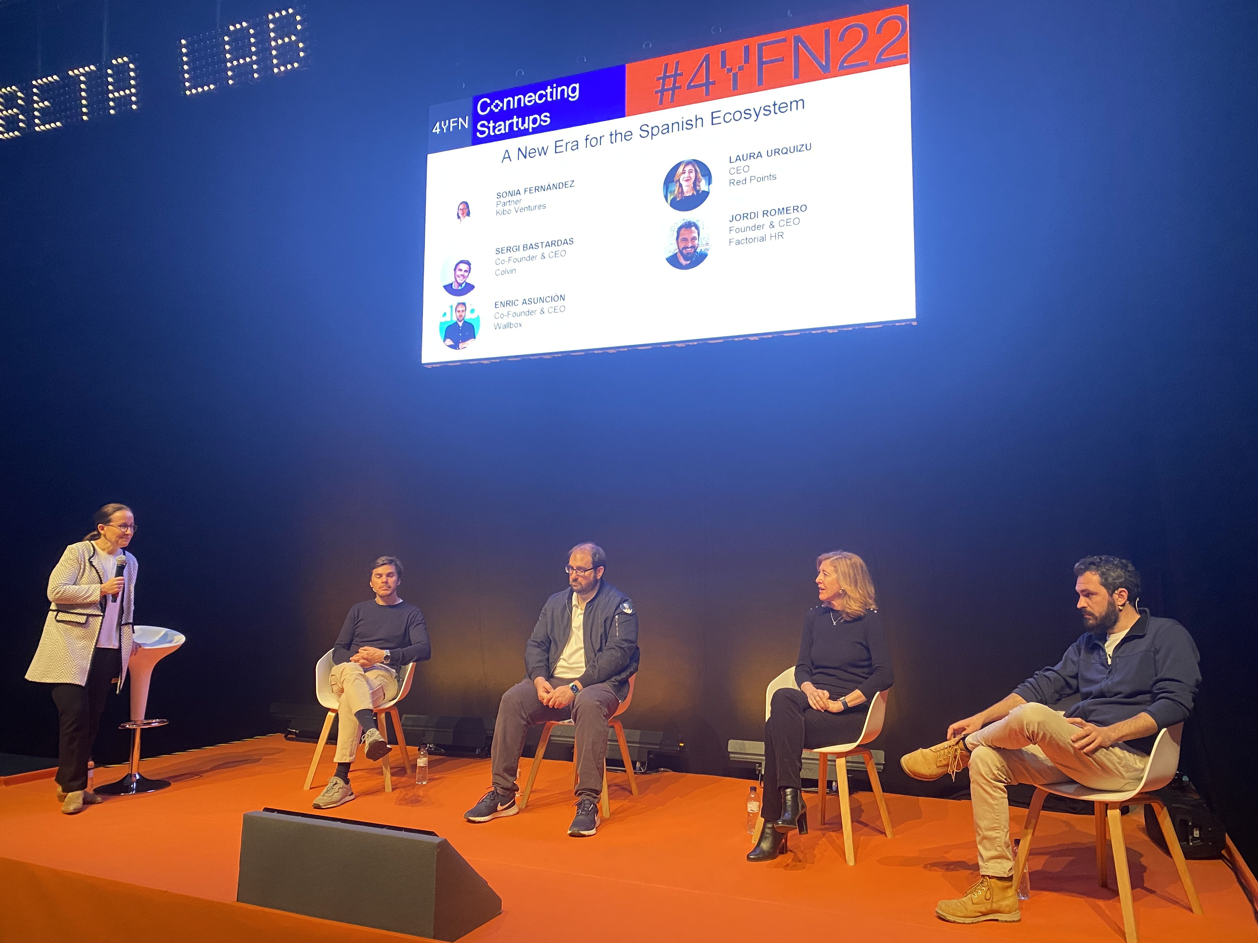 El CEO de Colvin, Sergi Bastardas; el CEO de Wallbox, Enric Asunción; la presidenta y CEO de Red Points, Laura Urquizu; y el CEO de Factorial, Jordi Romero El CEO de Colvin, Sergi Bastardas; el CEO de Wallbox, Enric Asunción; la presidenta y CEO de Red Points, Laura Urquizu; y el CEO de Factorial, Jordi Romero