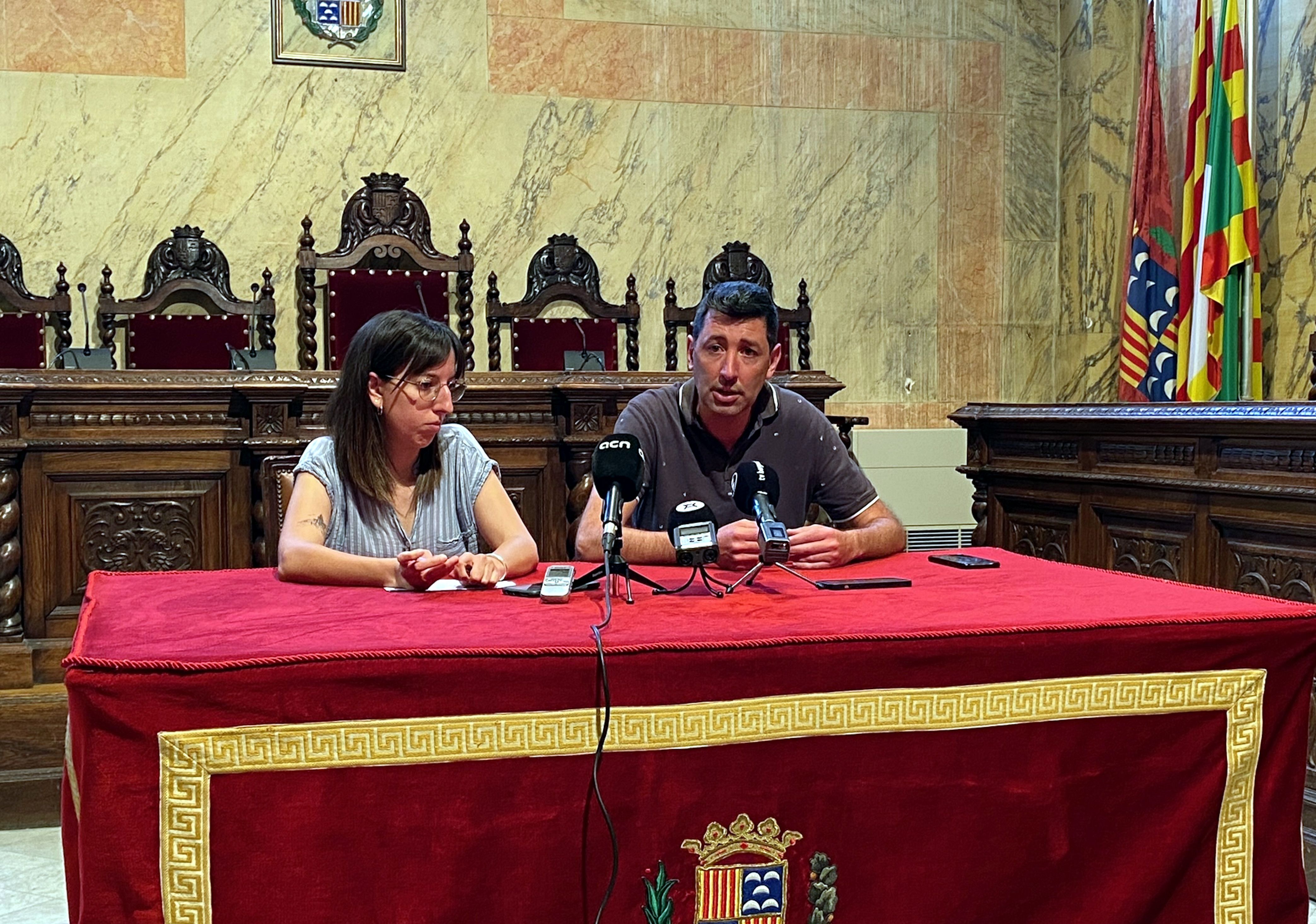 L'alcalde de Berga, Ivan Sànchez, i la regidora de Patum, Roser Valverde | ACN L'alcalde de Berga, Ivan Sànchez, i la regidora de Patum, Roser Valverde | ACN