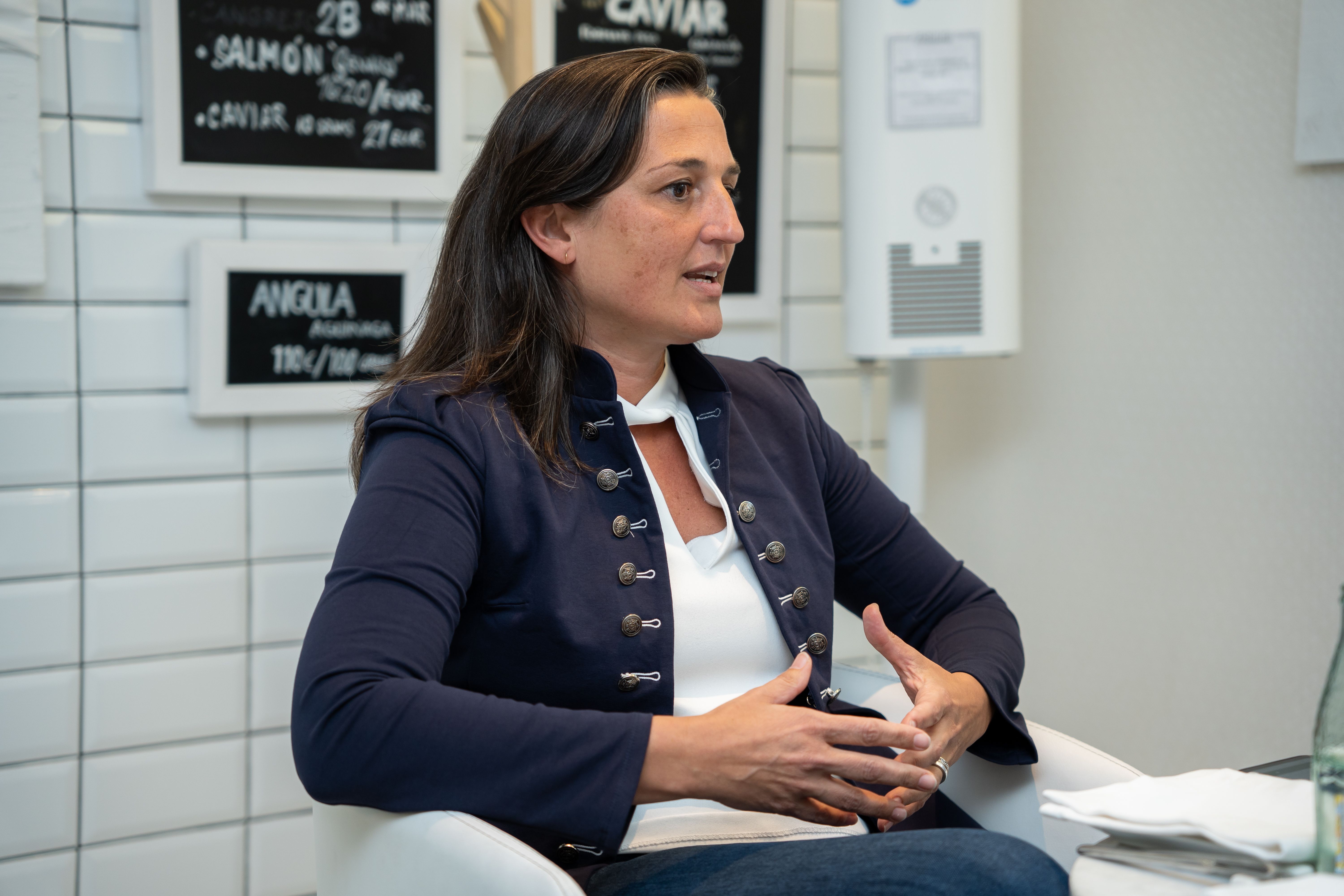 Maria Teixidor durante la entrevista con La Milanesa de Messi. | Carolina Santos