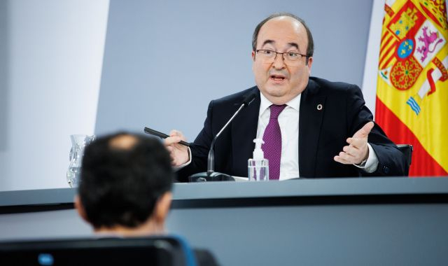 El ministre de Cultura i Esport, Miquel Iceta, durant la presentació de l'avantprojecte de llei del cinema | EP El ministre de Cultura i Esport, Miquel Iceta, durant la presentació de l'avantprojecte de llei del cinema | EP