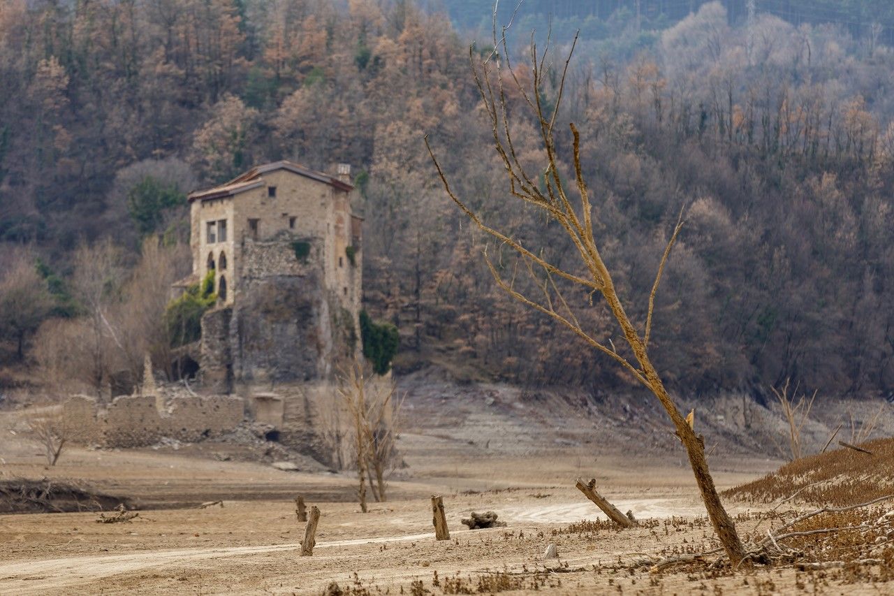El pantà de la Baells (Berguedà) evidencia la manca de pluges dels darrers mesos | Cedida El pantà de la Baells (Berguedà) evidencia la manca de pluges dels darrers mesos | Cedida